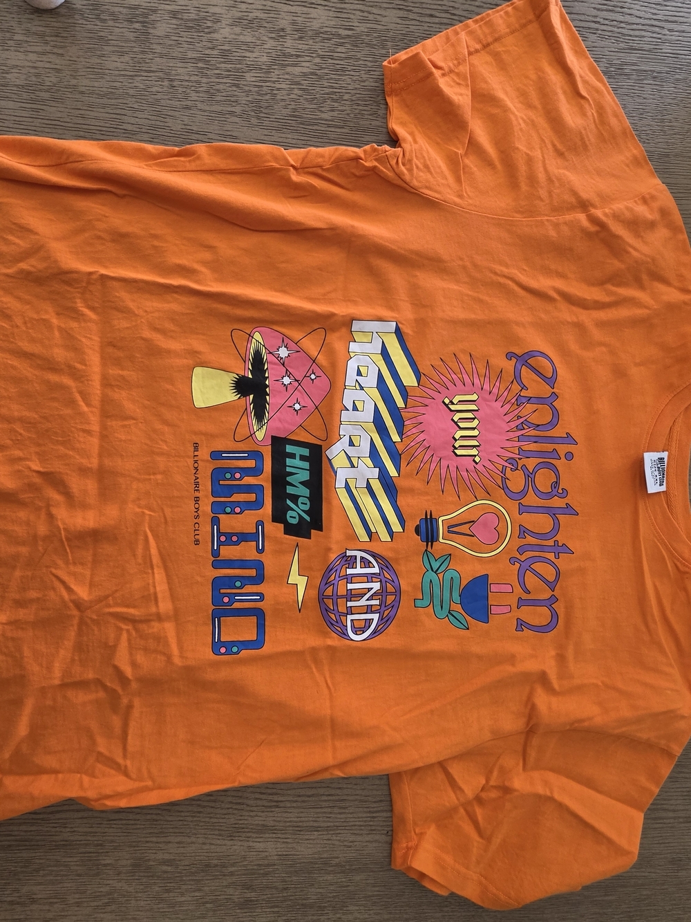 Bright Orange Graphic Kids T-Shirt